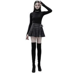 PUNK RAVE Mini Jupe 'Xena' En Simili Cuir Noir 14 PUNK RAVE Mini Jupe 'Xena' En Simili Cuir Noir -ALCHEMY GOTHIC shop mini jupe xena en simili cuir noir 1