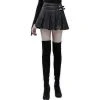 PUNK RAVE Mini Jupe 'Xena' En Simili Cuir Noir 1 PUNK RAVE Mini Jupe 'Xena' En Simili Cuir Noir -ALCHEMY GOTHIC shop mini jupe xena en simili cuir noir