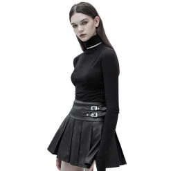 PUNK RAVE Mini Jupe 'Xena' En Simili Cuir Noir 17 PUNK RAVE Mini Jupe 'Xena' En Simili Cuir Noir -ALCHEMY GOTHIC shop mini jupe xena en simili cuir noir 4