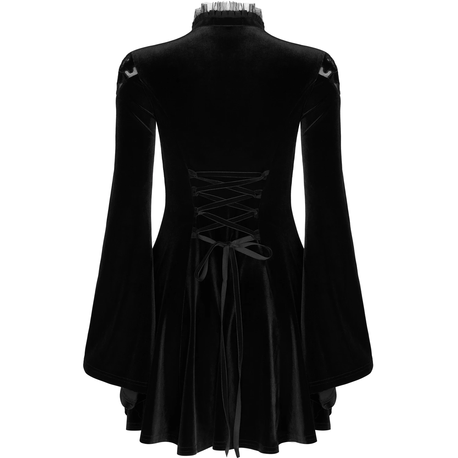 PUNK RAVE Mini Robe 'Badriyah' En Velours Noir 17 PUNK RAVE Mini Robe 'Badriyah' En Velours Noir – Image 15