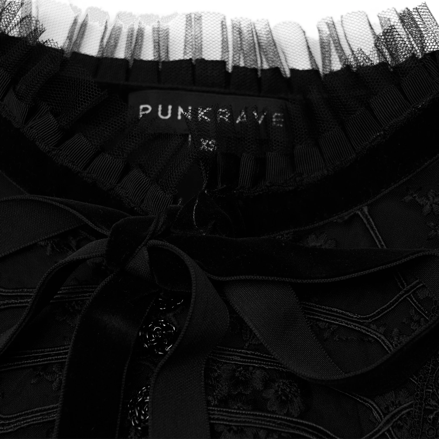 PUNK RAVE Mini Robe 'Badriyah' En Velours Noir 19 PUNK RAVE Mini Robe 'Badriyah' En Velours Noir – Image 17