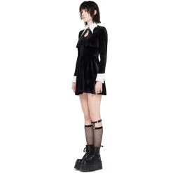 PUNK RAVE Mini Robe 'Dark Bat' Noire Et Blanche -ALCHEMY GOTHIC shop mini robe dark bat noire et blanche 9