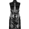 PUNK RAVE Mini Robe 'Dark Fetish' En Simili Cuir Noir Verni 1 PUNK RAVE Mini Robe 'Dark Fetish' En Simili Cuir Noir Verni -ALCHEMY GOTHIC shop mini robe dark fetish en simili cuir noir verni