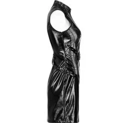 PUNK RAVE Mini Robe 'Dark Fetish' En Simili Cuir Noir Verni 23 PUNK RAVE Mini Robe 'Dark Fetish' En Simili Cuir Noir Verni -ALCHEMY GOTHIC shop mini robe dark fetish en simili cuir noir verni 8