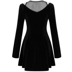 PUNK RAVE Mini Robe 'Dark Prajna' En Velours Noir -ALCHEMY GOTHIC shop mini robe dark prajna en velours noir 11