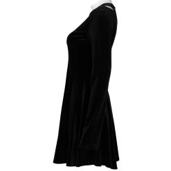 PUNK RAVE Mini Robe 'Dark Prajna' En Velours Noir -ALCHEMY GOTHIC shop mini robe dark prajna en velours noir 12