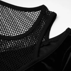 PUNK RAVE Mini Robe 'Dark Prajna' En Velours Noir -ALCHEMY GOTHIC shop mini robe dark prajna en velours noir 14