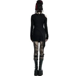 PUNK RAVE Mini Robe 'Elsinore' Noire -ALCHEMY GOTHIC shop mini robe elsinore noire 2