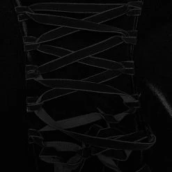 PUNK RAVE Mini Robe 'Ishtar' Noire En Velours Et Dentelle -ALCHEMY GOTHIC shop mini robe ishtar noire en velours et dentelle 11