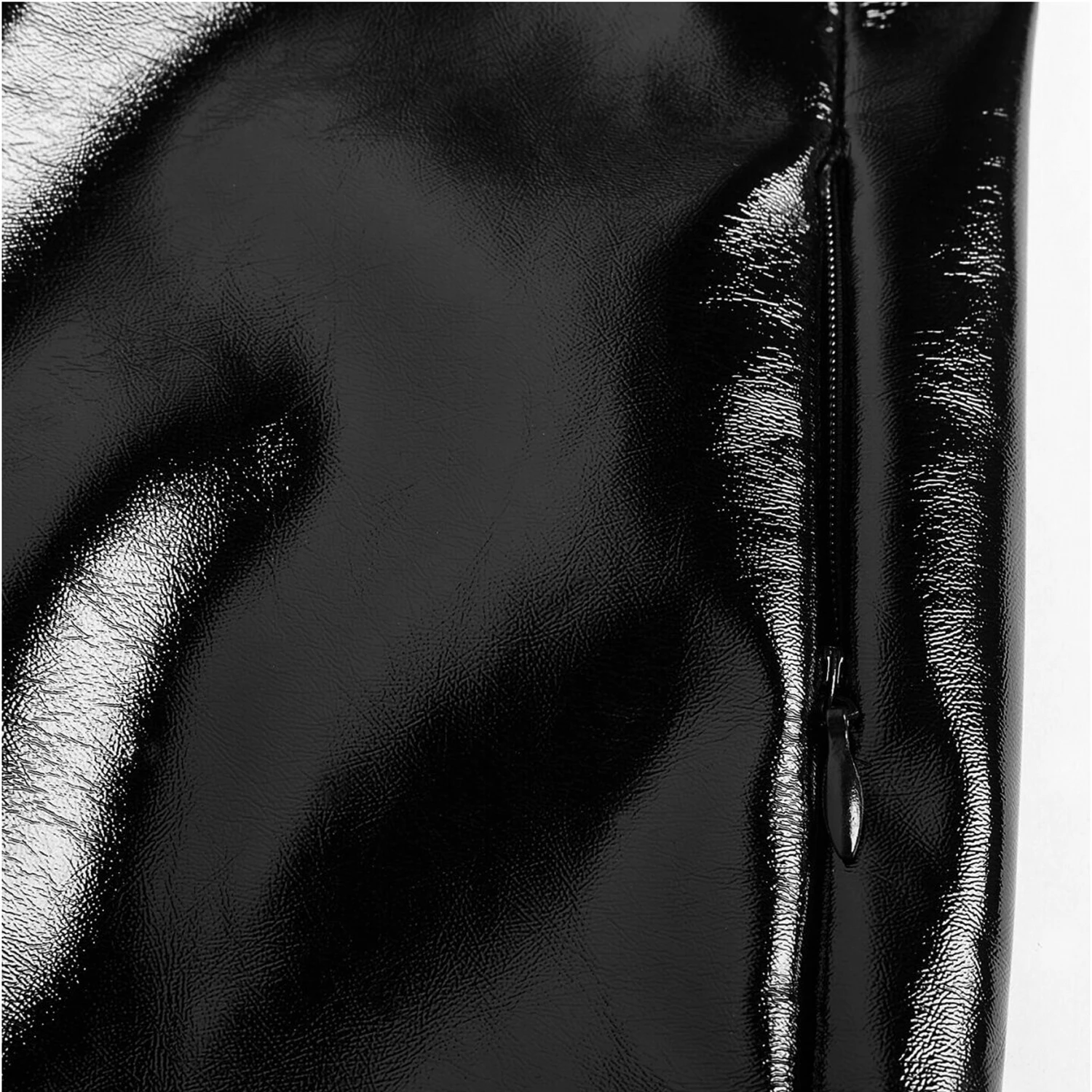 PUNK RAVE Mini Robe 'Techno Geisha' En Simili Cuir Noir Verni 17 PUNK RAVE Mini Robe 'Techno Geisha' En Simili Cuir Noir Verni – Image 15