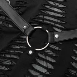 PUNK RAVE Mini Robe 'Willow' Noire -ALCHEMY GOTHIC shop mini robe willow noire 13