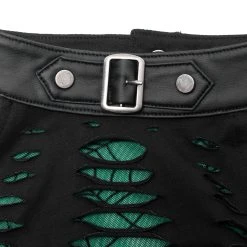 PUNK RAVE Mini Robe 'Willow' Noire Et Verte 30 PUNK RAVE Mini Robe 'Willow' Noire Et Verte -ALCHEMY GOTHIC shop mini robe willow noire et verte 13