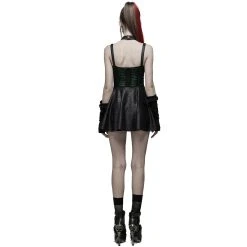 PUNK RAVE Mini Robe 'Willow' Noire Et Verte 19 PUNK RAVE Mini Robe 'Willow' Noire Et Verte -ALCHEMY GOTHIC shop mini robe willow noire et verte 2