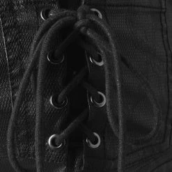 PUNK RAVE Mini Short 'Doll' En Simili Cuir Noir -ALCHEMY GOTHIC shop mini short synthetic doll noir 13