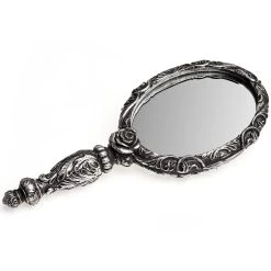 The Vault By Alchemy Miroir à Main 'Baroque Rose' Argenté 9 The Vault By Alchemy Miroir à Main 'Baroque Rose' Argenté -ALCHEMY GOTHIC shop miroir a main baroque rose argente 2