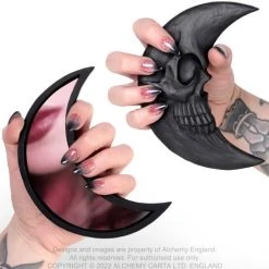 The Vault By Alchemy Miroir Compact 'Black Moon' Noir -ALCHEMY GOTHIC shop miroir compact black moon noir 3