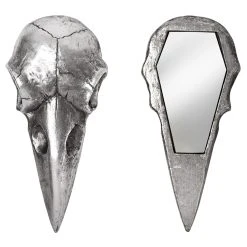 The Vault By Alchemy Miroir Compact 'Raven Skull' Argent Antique 7 The Vault By Alchemy Miroir Compact 'Raven Skull' Argent Antique -ALCHEMY GOTHIC shop miroir compact raven skull argent antique 2