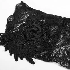 PUNK RAVE Mitaines Gothiques 'Black Rose' En Dentelle Noire 16 PUNK RAVE Mitaines Gothiques 'Black Rose' En Dentelle Noire -ALCHEMY GOTHIC shop mitaines gothiques black rose en dentelle noire 6