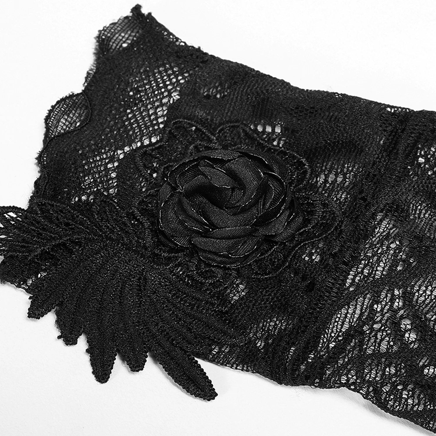 PUNK RAVE Mitaines Gothiques 'Black Rose' En Dentelle Noire 9 PUNK RAVE Mitaines Gothiques 'Black Rose' En Dentelle Noire – Image 7