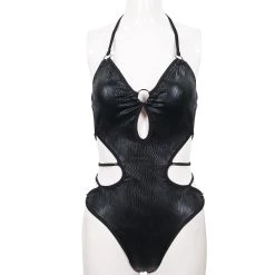 DEVIL FASHION Monokini 'Punk Wave' Noir