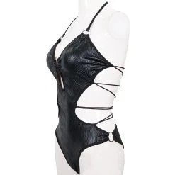 DEVIL FASHION Monokini 'Punk Wave' Noir -ALCHEMY GOTHIC shop monokini punk wave noir 9