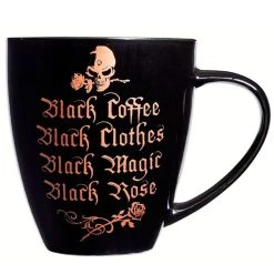 ALCHEMY GOTHIC Mug 'Black Coffee, Black Clothes'
