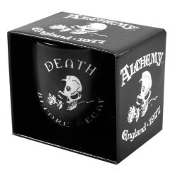 ALCHEMY GOTHIC Mug 'Death Before Decaf' -ALCHEMY GOTHIC shop mug death before decaf 1 2