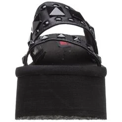 Mules Plateformes En Cuir Vegan Demonia 'FUNN-18'... -ALCHEMY GOTHIC shop mules plateformes en cuir vegan demonia funn 18 noires 2