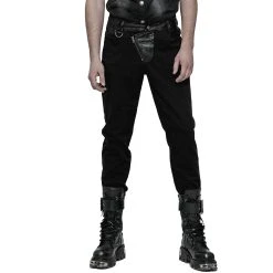 PUNK RAVE Pantalon à Rayures 'Dracarys' Noir