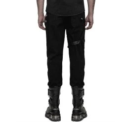 PUNK RAVE Pantalon à Rayures 'Dracarys' Noir 16 PUNK RAVE Pantalon à Rayures 'Dracarys' Noir -ALCHEMY GOTHIC shop pantalon a rayures dracarys noir 3