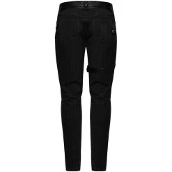 PUNK RAVE Pantalon à Rayures 'Dracarys' Noir 19 PUNK RAVE Pantalon à Rayures 'Dracarys' Noir -ALCHEMY GOTHIC shop pantalon a rayures dracarys noir 6