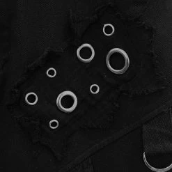 DEVIL FASHION Pantalon 'Acanthus' En Jean Noir -ALCHEMY GOTHIC shop pantalon acanthus en jean noir 12