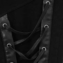 DEVIL FASHION Pantalon 'Acanthus' En Jean Noir -ALCHEMY GOTHIC shop pantalon acanthus en jean noir 13