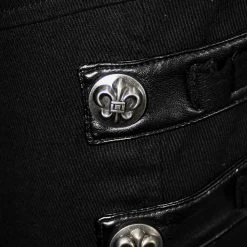 DEVIL FASHION Pantalon 'Acanthus' En Jean Noir -ALCHEMY GOTHIC shop pantalon acanthus en jean noir 16
