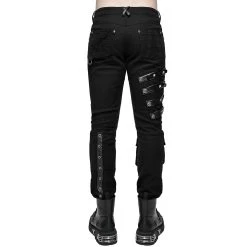 DEVIL FASHION Pantalon 'Acanthus' En Jean Noir -ALCHEMY GOTHIC shop pantalon acanthus en jean noir 4
