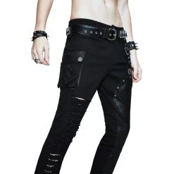 DEVIL FASHION Pantalon 'Argoth' Noir 18 DEVIL FASHION Pantalon 'Argoth' Noir -ALCHEMY GOTHIC shop pantalon argoth noir 4