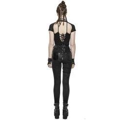 DEVIL FASHION Pantalon 'Black Star' Noir 23 DEVIL FASHION Pantalon 'Black Star' Noir -ALCHEMY GOTHIC shop pantalon black star noir 2