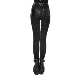 DEVIL FASHION Pantalon 'Black Star' Noir 25 DEVIL FASHION Pantalon 'Black Star' Noir -ALCHEMY GOTHIC shop pantalon black star noir 4