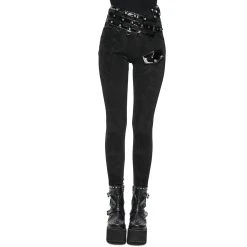 DEVIL FASHION Pantalon 'Black Star' Noir 27 DEVIL FASHION Pantalon 'Black Star' Noir -ALCHEMY GOTHIC shop pantalon black star noir 6