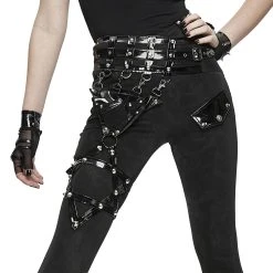 DEVIL FASHION Pantalon 'Black Star' Noir 28 DEVIL FASHION Pantalon 'Black Star' Noir -ALCHEMY GOTHIC shop pantalon black star noir 7