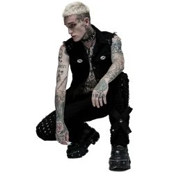 PUNK RAVE Pantalon 'Calargaff' Noir -ALCHEMY GOTHIC shop pantalon calargaff noir 3