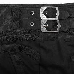 PUNK RAVE Pantalon 'Cannabas' Noir -ALCHEMY GOTHIC shop pantalon cannabas noir 17