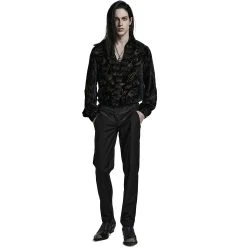 PUNK RAVE Pantalon 'Cannabas' Noir -ALCHEMY GOTHIC shop pantalon cannabas noir 5