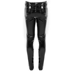 DEVIL FASHION Pantalon 'Cyber Game' En Simili Cuir Glossy Noir -ALCHEMY GOTHIC shop pantalon cyber game en simili cuir glossy noir 11