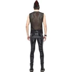 DEVIL FASHION Pantalon 'Cyber Game' En Simili Cuir Glossy Noir -ALCHEMY GOTHIC shop pantalon cyber game en simili cuir glossy noir 2