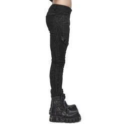 DEVIL FASHION Pantalon 'Cyber Game' Noir -ALCHEMY GOTHIC shop pantalon cyber game noir 7