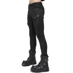 DEVIL FASHION Pantalon 'Cyber Game' Noir -ALCHEMY GOTHIC shop pantalon cyber game noir 8