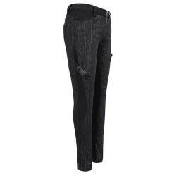 DEVIL FASHION Pantalon 'Cyber Game' Noir Pour Femmes -ALCHEMY GOTHIC shop pantalon cyber game noir pour femmes 12
