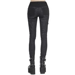 DEVIL FASHION Pantalon 'Cyber Game' Noir Pour Femmes -ALCHEMY GOTHIC shop pantalon cyber game noir pour femmes 4