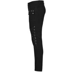 PUNK RAVE Pantalon 'Cynfael' Noir Et Tartan Rouge -ALCHEMY GOTHIC shop pantalon cynfael noir et tartan rouge 11